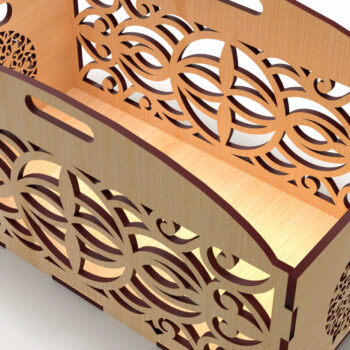 Intra απο ξύλο plywood 3mm-4mm πάχος - Διακοσμητικό κουτί δώρου Ξύλινο κουτί κοπής με λέιζερ Δίασταση 15x15 cm INTRAFABR-83158613 - Image 3