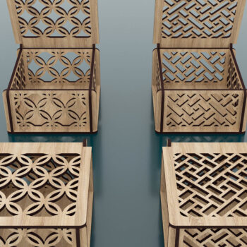 Intra απο ξύλο plywood 3mm-4mm πάχος - Διακοσμητικό κουτί δώρου Δίασταση 100x110 cm INTRAFABR-47241191 - Image 2