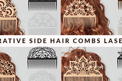 Intra απο ξύλο plywood 3mm-4mm πάχος - Διακοσμητικές χτένες μαλλιών Δέσμη κοπής με λέιζερ Δίασταση 20x20 cm INTRAFABR-97791015