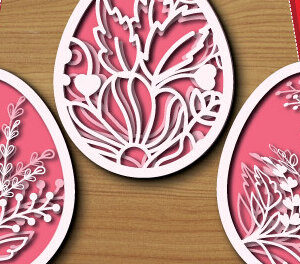 Intra απο ξύλο plywood 3mm-4mm πάχος - Διακοσμητικό Κρεμαστό Πασχαλινό Αυγό  1446 Δίασταση 15x15 cm INTRAFABR-116134008