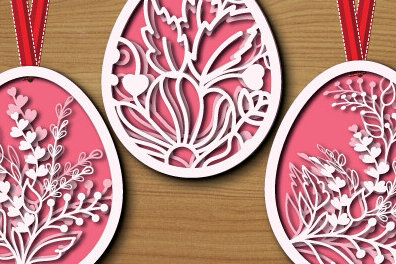 Intra απο ξύλο plywood 3mm-4mm πάχος - Διακοσμητικό Κρεμαστό Πασχαλινό Αυγό  1446 Δίασταση 15x15 cm INTRAFABR-116134008