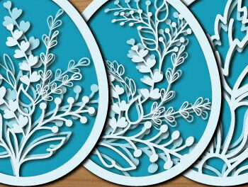 Intra απο ξύλο plywood 3mm-4mm πάχος - Διακοσμητικό Κρεμαστό Πασχαλινό Αυγό  1446 Δίασταση 15x15 cm INTRAFABR-116134008 - Image 2