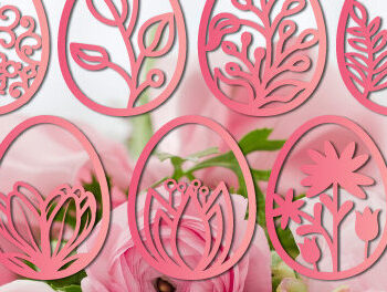 Intra απο ξύλο plywood 3mm-4mm πάχος - Διακοσμητικό Κρεμαστό Πασχαλινό Αυγό  1464 Δίασταση 15x15 cm INTRAFABR-116254926 - Image 2