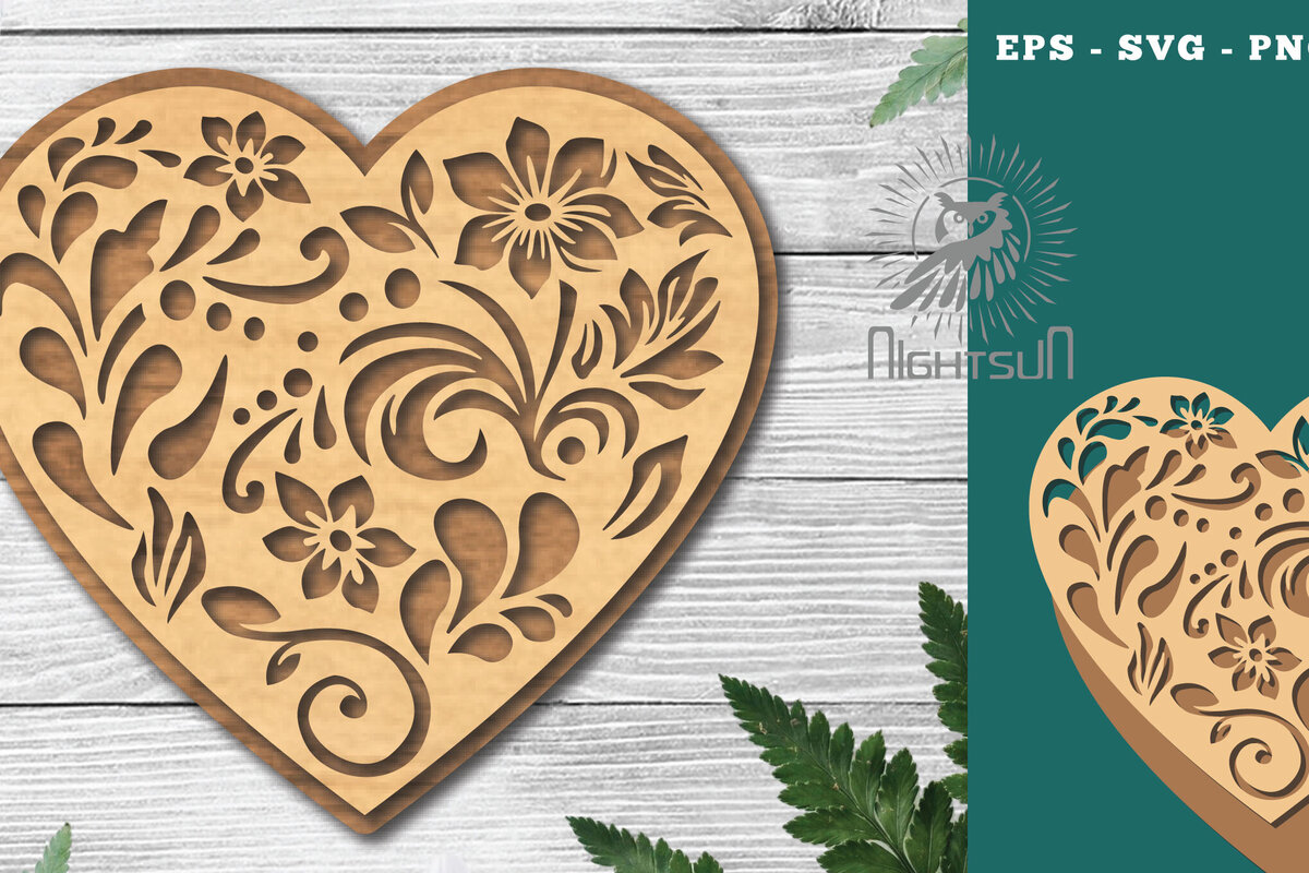 Intra απο ξύλο plywood 3mm-4mm πάχος - Διακοσμητικό διάκοσμο κοπής με λέιζερ καρδιάς 1 Δίασταση 20x20 cm INTRAFABR-116922218