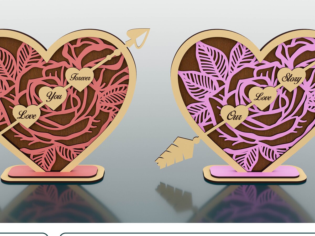 Intra απο ξύλο plywood 3mm-4mm πάχος - Διακοσμητικά αρχεία  Cut Laser Heart Δίασταση 292x220 cm INTRAFABR-60571536