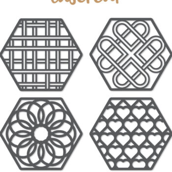 Intra απο ξύλο plywood 3mm-4mm πάχος - Διακοσμητικό εξάγωνο Lasercut Δίασταση 30x20 cm INTRAFABR-124537110 - Image 1