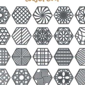 Intra απο ξύλο plywood 3mm-4mm πάχος - Διακοσμητικό εξάγωνο Lasercut Δίασταση 30x20 cm INTRAFABR-124537128 - Image 1