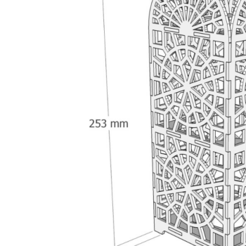 Intra απο ξύλο plywood 3mm-4mm πάχος - Διακοσμητικό Φανάρι | |  Δίασταση 20x20 cm INTRAFABR-83724232 - Image 1