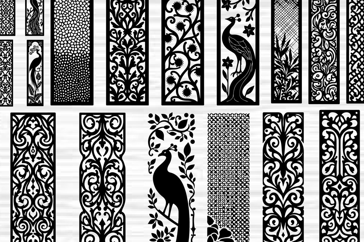 Intra απο ξύλο plywood 3mm-4mm πάχος - Διακοσμητικό Laser Cut Jali και Screen Pan Δίασταση 40x50 cm INTRAFABR-125247436