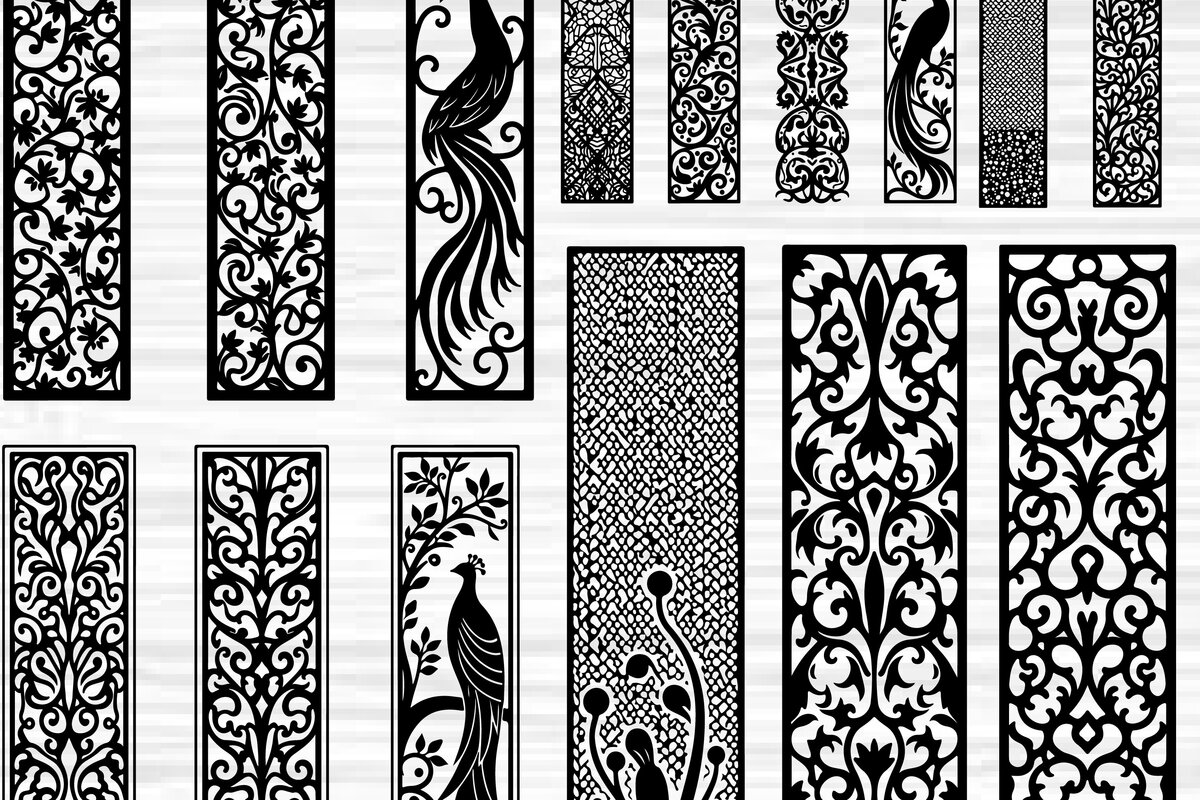 Intra απο ξύλο plywood 3mm-4mm πάχος - Διακοσμητικό Laser Cut Jali και Screen Pan Δίασταση 40x50 cm INTRAFABR-125249506