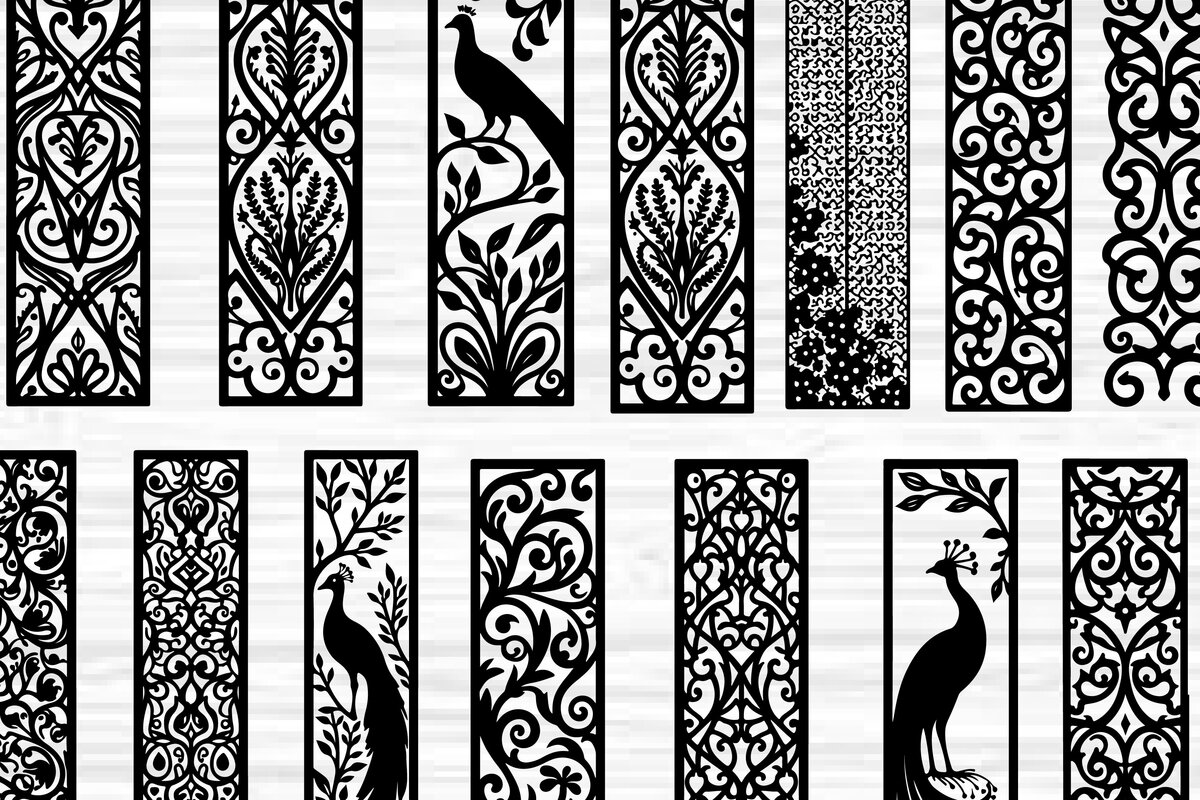 Intra απο ξύλο plywood 3mm-4mm πάχος - Διακοσμητικό Laser Cut Jali και Screen Pan Δίασταση 40x50 cm INTRAFABR-125249552