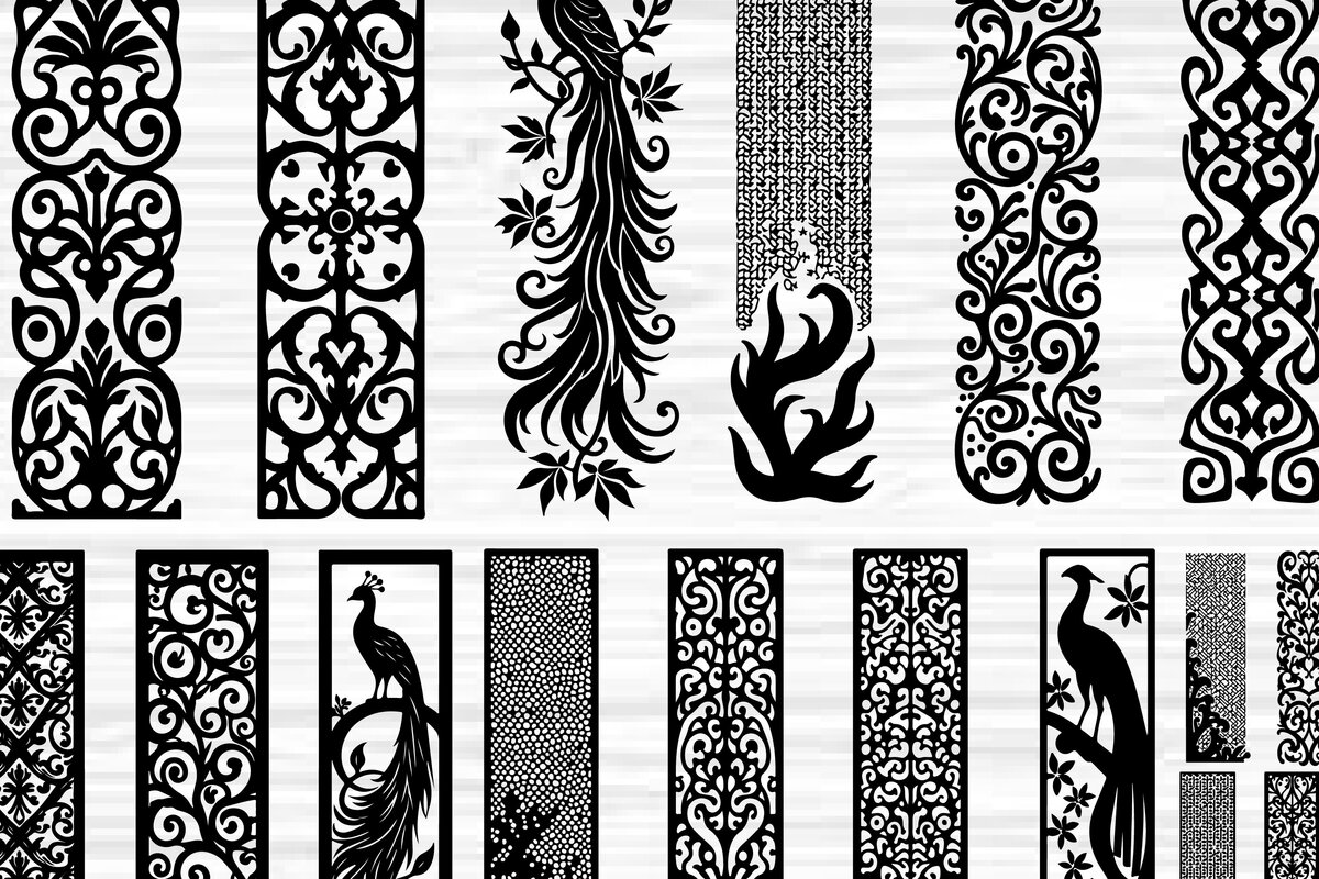 Intra απο ξύλο plywood 3mm-4mm πάχος - Διακοσμητικό Laser Cut Jali και Screen Pan Δίασταση 40x50 cm INTRAFABR-125249972