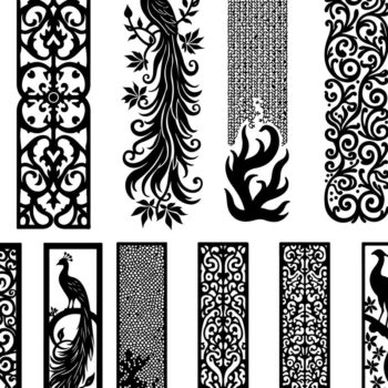 Intra απο ξύλο plywood 3mm-4mm πάχος - Διακοσμητικό Laser Cut Jali και Screen Pan Δίασταση 40x50 cm INTRAFABR-125249972 - Image 5