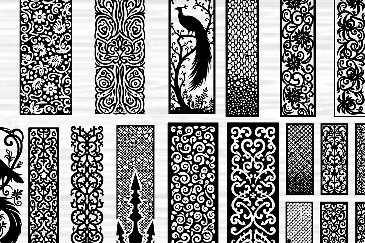 Intra απο ξύλο plywood 3mm-4mm πάχος - Διακοσμητικό Laser Cut Jali και Screen Pan Δίασταση 40x50 cm INTRAFABR-125247298