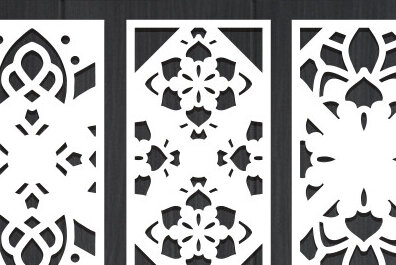 Intra απο ξύλο plywood 3mm-4mm πάχος - Διακοσμητικό πάνελ κοπής με λέιζερ  Δίασταση 20x20 cm INTRAFABR-95040519