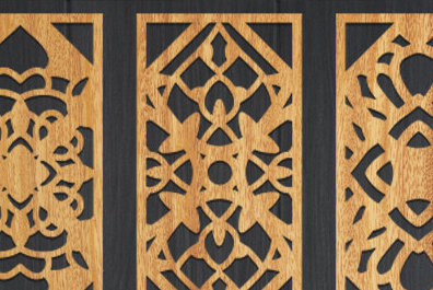 Intra απο ξύλο plywood 3mm-4mm πάχος - Διακοσμητικό πάνελ κοπής με λέιζερ  Δίασταση 20x20 cm INTRAFABR-95112915