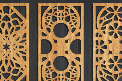 Intra απο ξύλο plywood 3mm-4mm πάχος - Διακοσμητικό πάνελ κοπής με λέιζερ  Δίασταση 20x20 cm INTRAFABR-95112924