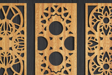 Intra απο ξύλο plywood 3mm-4mm πάχος - Διακοσμητικό πάνελ κοπής με λέιζερ  Δίασταση 20x20 cm INTRAFABR-95112946