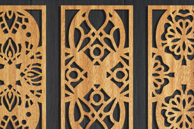 Intra απο ξύλο plywood 3mm-4mm πάχος - Διακοσμητικό πάνελ κοπής με λέιζερ  Δίασταση 20x20 cm INTRAFABR-95112951