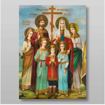 Εικόνα Ορθοδοξίας με περίγραμμα χρυσό σε ξύλο Φλαμουρίας  με  βάση Βασιλομάρτυρες, Χειροποίητη Ελληνορθόδοξη , Κρεμαστή πλάκα βυζαντινής τέχνης, χριστιανική τέχνη Διάσταση 15x11 cm (5,9 x 4,3 ίντσες) INTRAEK-21198 - Image 1