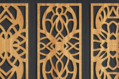 Intra απο ξύλο plywood 3mm-4mm πάχος - Διακοσμητικό πάνελ κοπής με λέιζερ  Δίασταση 20x20 cm INTRAFABR-95112961