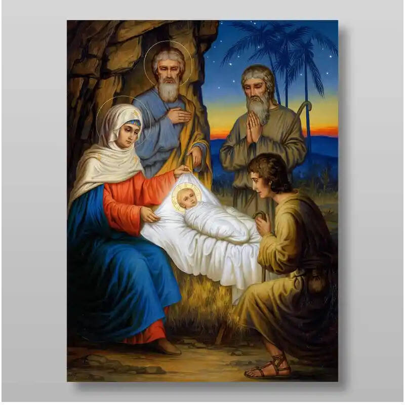 Εικόνα Ορθοδοξίας με περίγραμμα χρυσό σε ξύλο Φλαμουρίας  με  βάση Εικόνα της Γέννησης του Χριστού - Χειροποίητη Ελληνορθόδοξη , Κρεμαστή πλάκα βυζαντινής τέχνης, χριστιανική τέχνη Διάσταση 10x7 cm (3,9 x 2,8 ίντσες) INTRAEK-71162