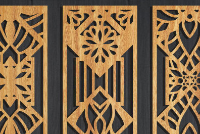 Intra απο ξύλο plywood 3mm-4mm πάχος - Διακοσμητικό πάνελ κοπής με λέιζερ  Δίασταση 20x20 cm INTRAFABR-95112996