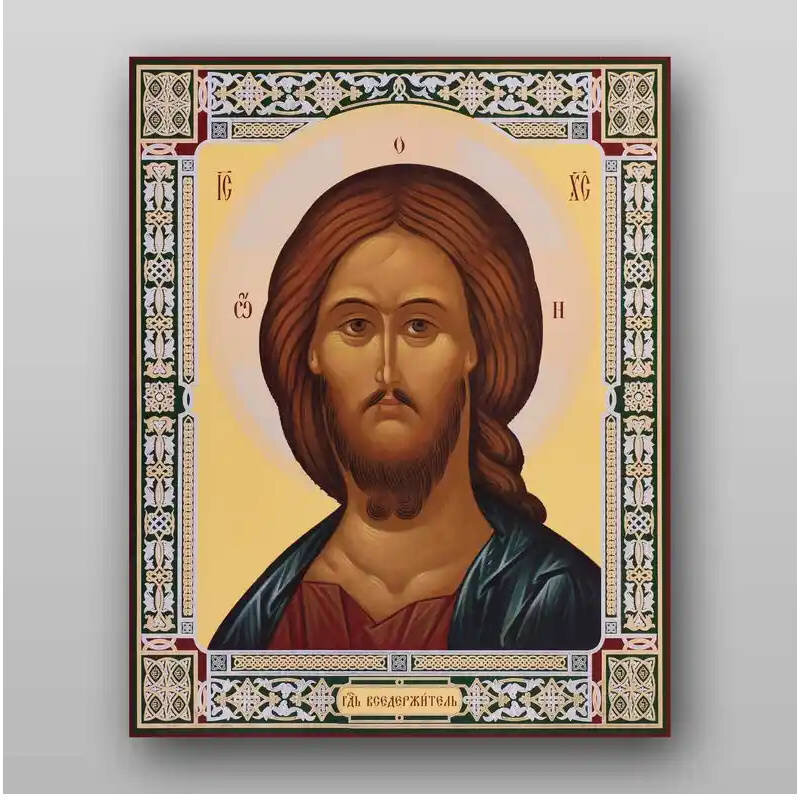 Εικόνα Ορθοδοξίας με περίγραμμα χρυσό σε ξύλο Φλαμουρίας  με  βάση Εικόνα του Ιησού Χριστού - Χειροποίητη Ελληνορθόδοξη , Κρεμαστή πλάκα βυζαντινής τέχνης, χριστιανική τέχνη Διάσταση 10x7 cm (3,9 x 2,8 ίντσες) INTRAEK-7959