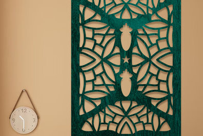 Intra απο ξύλο plywood 3mm-4mm πάχος - Διακοσμητικό πάνελ κοπής με λέιζερ  Δίασταση 20x20 cm INTRAFABR-92545353