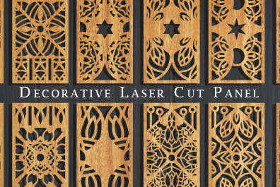 Intra απο ξύλο plywood 3mm-4mm πάχος - Διακοσμητικό πάνελ κοπής με λέιζερ  πακέτο Δίασταση 20x20 cm INTRAFABR-95352839