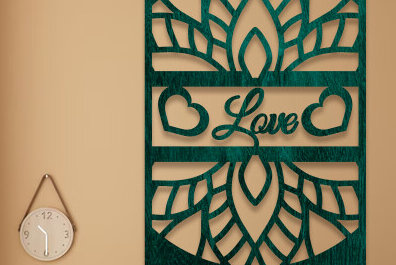 Intra απο ξύλο plywood 3mm-4mm πάχος - Διακοσμητικό πάνελ κοπής με λέιζερ  Δίασταση 20x20 cm INTRAFABR-92545315