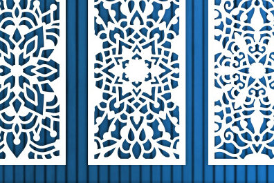 Intra απο ξύλο plywood 3mm-4mm πάχος - Διακοσμητικό πάνελ κοπής με λέιζερ διακόσμηση τοίχου Δίασταση 30x20 cm INTRAFABR-70776677