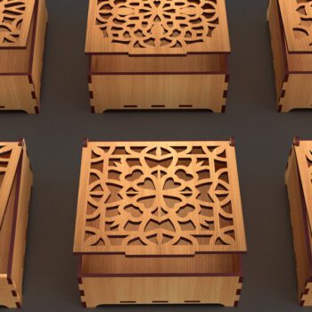 Intra απο ξύλο plywood 3mm-4mm πάχος - Διακοσμητικό Ξύλινο κουτί δώρου κομμένο με λέιζερ Δίασταση 6x6 cm INTRAFABR-84058959 - Image 1