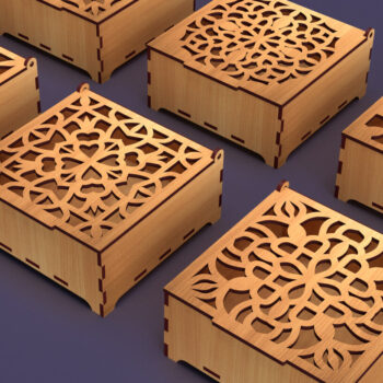 Intra απο ξύλο plywood 3mm-4mm πάχος - Διακοσμητικό Ξύλινο κουτί δώρου κομμένο με λέιζερ Δίασταση 6x6 cm INTRAFABR-84058959 - Image 3