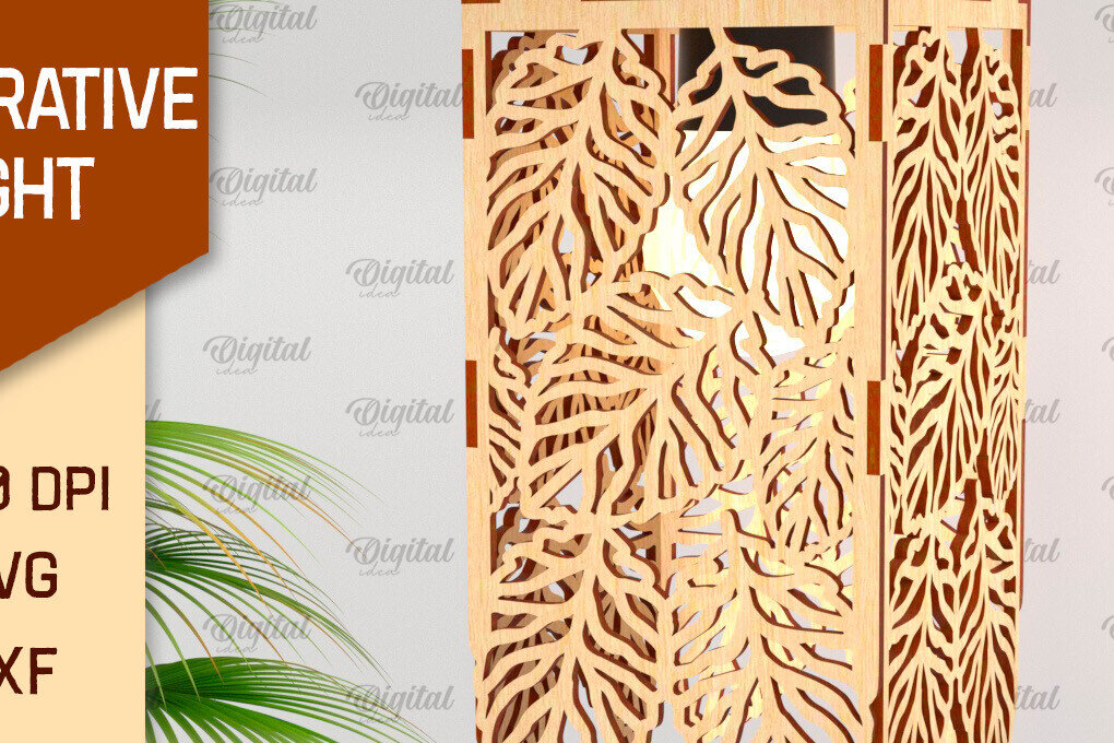 Intra απο ξύλο plywood 3mm-4mm πάχος - Διακοσμητική ελαφριά . Ξύλινο Φωτιστικό Δίασταση 30x20 cm INTRAFABR-103468454