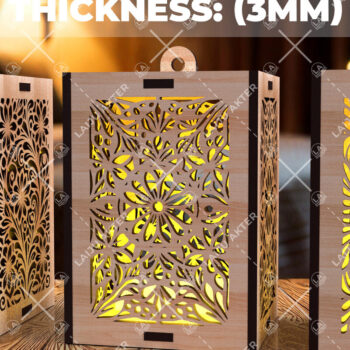 Intra απο ξύλο plywood 3mm-4mm πάχος - Διακοσμητικά Φωτάκια LaserCut Bundle Flower Δίασταση 30x20 cm INTRAFABR-107243265 - Image 1