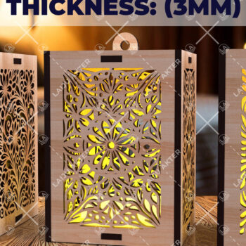 Intra απο ξύλο plywood 3mm-4mm πάχος - Διακοσμητικά Φωτάκια LaserCut Bundle Flower Δίασταση 30x20 cm INTRAFABR-107243265 - Image 2