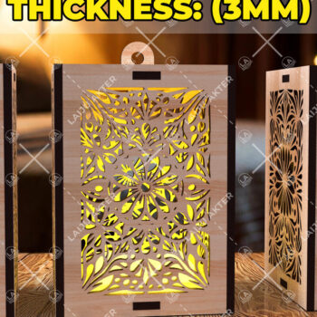 Intra απο ξύλο plywood 3mm-4mm πάχος - Διακοσμητικά Φωτάκια LaserCut Bundle Flower Δίασταση 30x20 cm INTRAFABR-107243265 - Image 3
