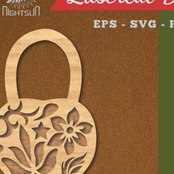 Intra απο ξύλο plywood 3mm-4mm πάχος - Διακοσμητική Κλειδαριά Διακόσμηση κοπής με λέιζερ 1 Δίασταση 20x20 cm INTRAFABR-116922782 - Image 1