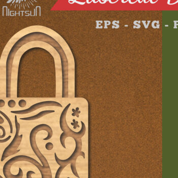 Intra απο ξύλο plywood 3mm-4mm πάχος - Διακοσμητική Κλειδαριά με  4 Δίασταση 20x20 cm INTRAFABR-116922932 - Image 1