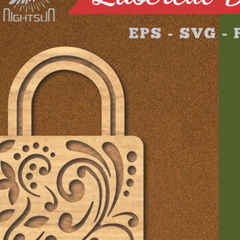 Intra απο ξύλο plywood 3mm-4mm πάχος - Διακοσμητική Κλειδαριά Διακόσμηση κοπής με λέιζερ 6 Δίασταση 20x20 cm INTRAFABR-116923044 - Image 1