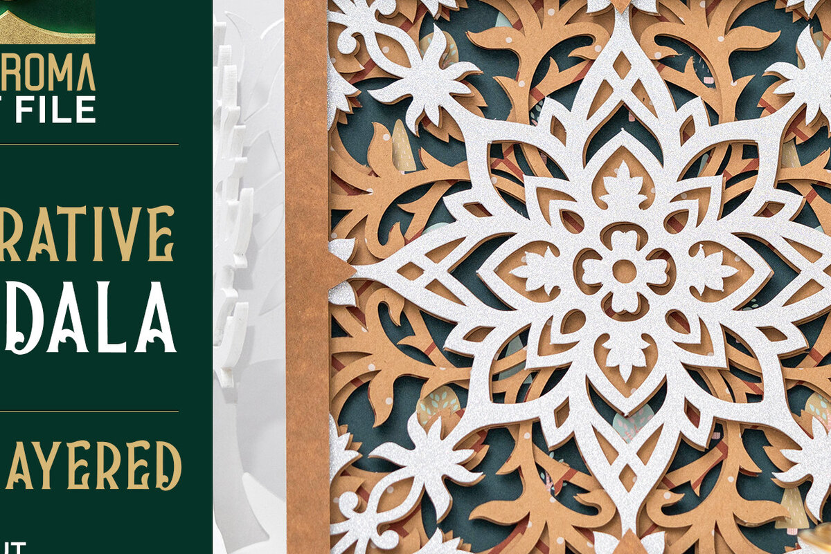 Intra απο ξύλο plywood 3mm-4mm πάχος - Διακοσμητικό κόψιμο Mandala 3D Layered  Δίασταση 4x4 cm INTRAFABR-73352732