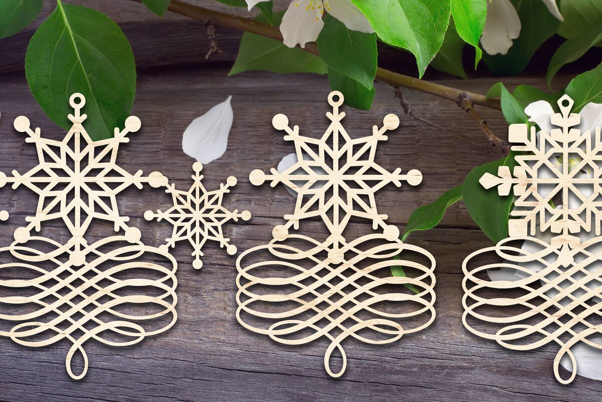 Intra απο ξύλο plywood 3mm-4mm πάχος - Διακοσμητικό Στολίδι V1 Δίασταση 6x6 cm INTRAFABR-34777600