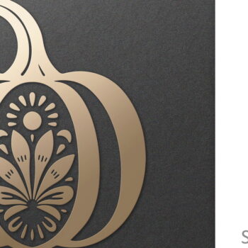 Intra απο ξύλο plywood 3mm-4mm πάχος - Διακοσμητικό περίτεχνο κομμένο  κολοκύθας  Δίασταση 30x20 cm INTRAFABR-81424108 - Image 1