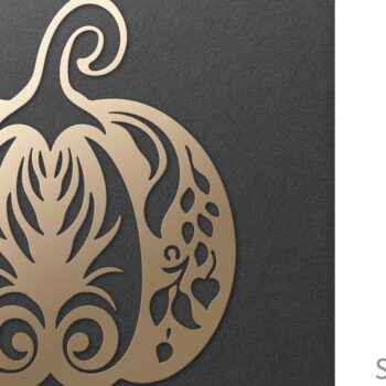 Intra απο ξύλο plywood 3mm-4mm πάχος - Διακοσμητικό περίτεχνο κομμένο  κολοκύθας  Δίασταση 30x20 cm INTRAFABR-81424268 - Image 1