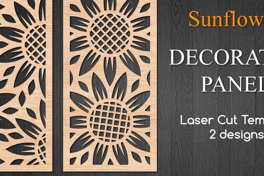 Intra απο ξύλο plywood 3mm-4mm πάχος - Διακοσμητικά πάνελ με ηλιοτρόπια  Δίασταση 40x50 cm INTRAFABR-125090701