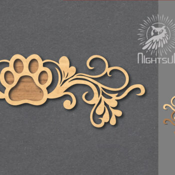 Intra απο ξύλο plywood 3mm-4mm πάχος - Διακοσμητική διακόσμηση κοπής με λέιζερ ποδιών 1 Δίασταση 20x20 cm INTRAFABR-116227873 - Image 1