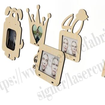 Intra απο ξύλο plywood 3mm-4mm πάχος - Διακοσμητική κορνίζα για CNC Laser Cut Δίασταση 20x25 cm INTRAFABR-36793433 - Image 1