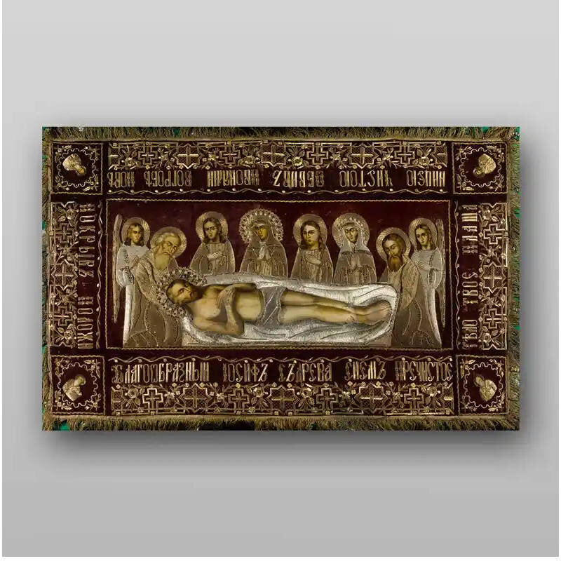 Εικόνα Ορθοδοξίας με περίγραμμα χρυσό σε ξύλο Φλαμουρίας  με  βάση Shroud of Jesus Christ - Χειροποίητη Ελληνορθόδοξη , Κρεμαστή πλάκα βυζαντινής τέχνης, χριστιανική τέχνη Διάσταση 15x11 cm (5,9 x 4,3 ίντσες) INTRAEK-21167