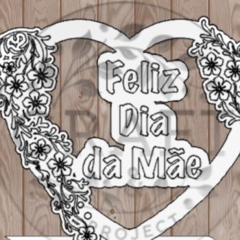 Intra απο ξύλο plywood 3mm-4mm πάχος - Διακοσμητική πλακέτα "Happy Mother's Day" Δίασταση 20x20 cm INTRAFABR-120147064 - Image 1